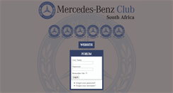 Desktop Screenshot of mercedesbenzclub.co.za